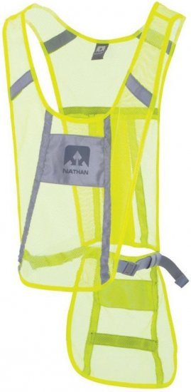 וסט לרכיבה עם נורות לד Nathan - צבע צהוב / אפור