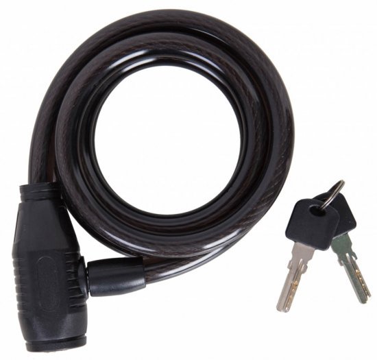 מנעול כבל באורך 1.5 מטר ועובי 12 מ''מ עם שני מפתחות RL Bicycle TY521