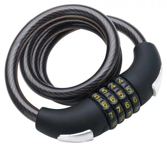 מנעול כבל לאופניים קומבינציה 4 מספרים באורך 1.8 מטר ועובי 12 מ''מ  RL Bicycle TY557