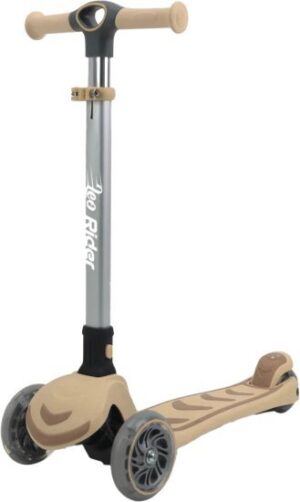 קורקינט 3 גלגלים עם אורות בז׳ Leo Rider