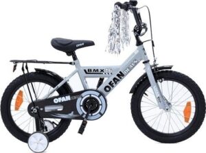 אופני BMX לילדים 18 עם גלגלי עזר אפור Luli Baby's