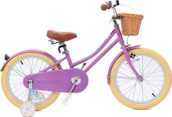 אופני ילדים וינטג' 12 עם גלגלי עזר סגול Luli Baby's