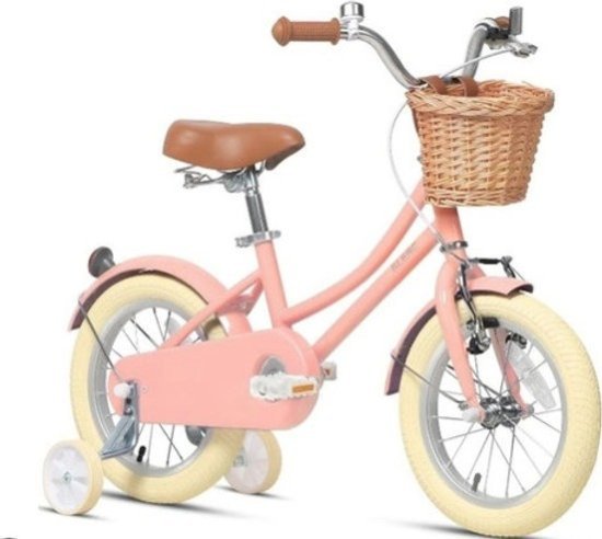 אופני ילדים וינטג' 16 עם גלגלי עזר אפרסק Luli Baby's