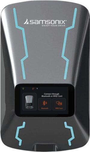 עמדת טעינה לרכב חשמלי 22KW עם צג וכבל 7מ׳ Samsonix