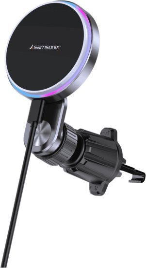 מעמד מגנטי לרכב MagSafe עם טעינה אלחוטית MG8 Samsonix